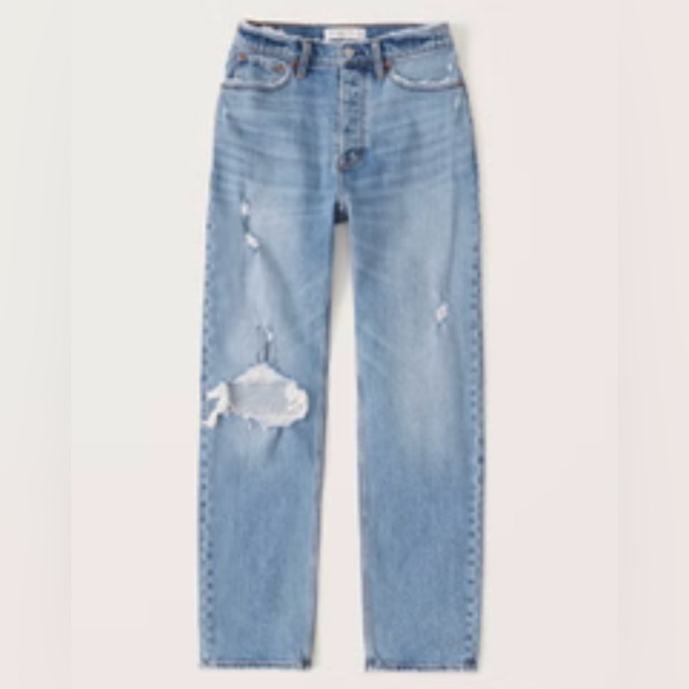 Abercrombie & Fitch - 👖 High Rise Ripped Dad Jeans